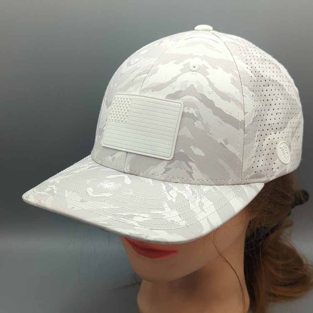 American Flag Hat Cap Gray Camo Camouflage Adjustable Branded Bills Snapback